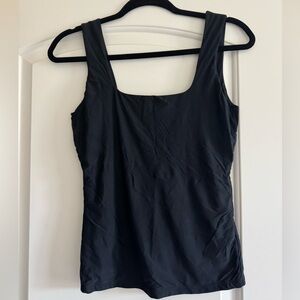 Abercrombie & Fitch Seamless Fabric Squareneck Tank - Black